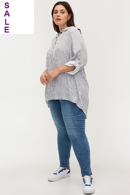 Zizzi tuniek CALILO streep capuchon