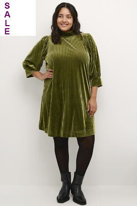 Kaffe Curve jurk Cacanna velvet rib
