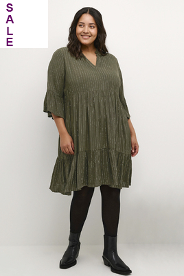 Kaffe Curve eco jurk Lio glitterdraa