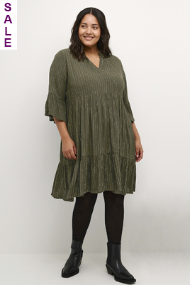Kaffe Curve eco jurk Lio glitterdraa