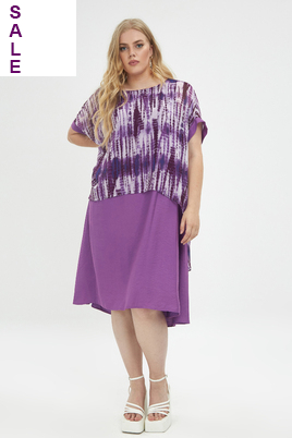 Mat fashion jurk dubbellaags