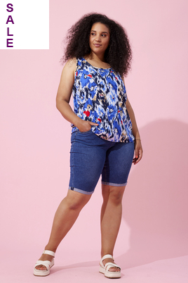 ZHENZI singlet Selah print