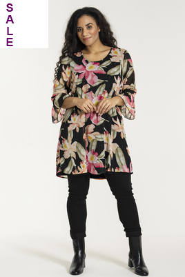 Studio jurk Hedda voile bloem print