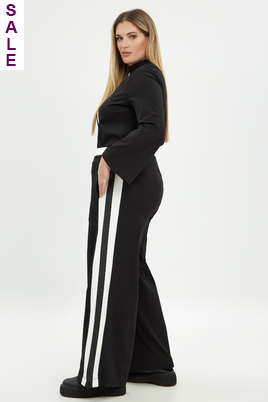 Mat fashion broek zijbies met rits