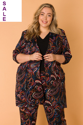 COLLETTA blazer travel print