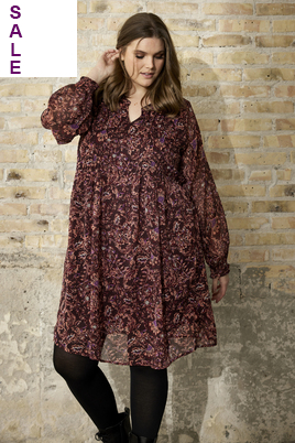 ZHENZI jurk Barb voile print