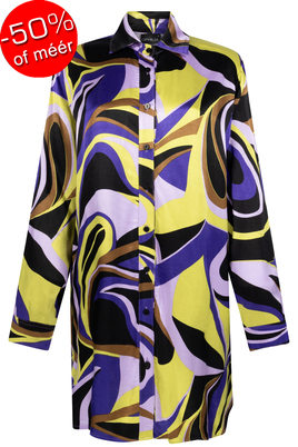 Ophilia blouse Jazz print satijn