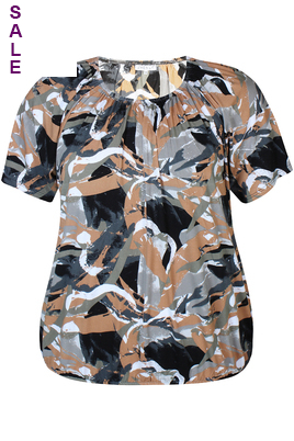 ZHENZI shirt elastieke hals print