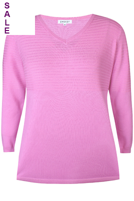 Zhenzi trui ribbel roze