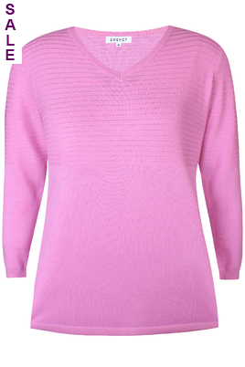 Zhenzi trui ribbel roze