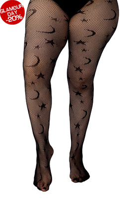 Stars and Moon Curvy Net Tights