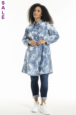 Studio print blouse stip-streep