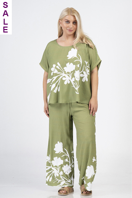 Curviss tuniek witte bloemprint
