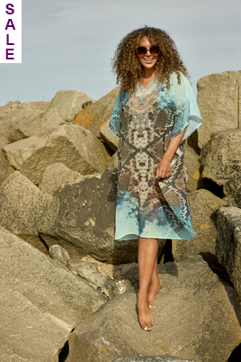 ZHENZI jurk kaftan Myri snake motief