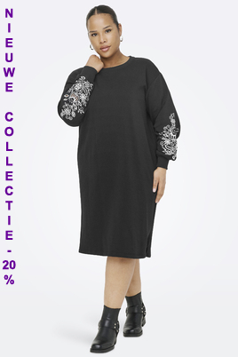 ONLY midi jurk borduur