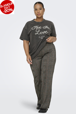 ONLY wijde pijpen broek ruit print