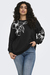 BLACK/Sprinkle Flower Cashmere