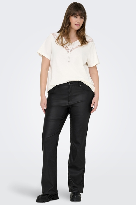 ONLY broek CARBLUSH leatherlook
