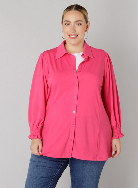 COLLETTA blouse ruche mouw