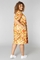 COLLETTA jurk travel print geel oran