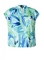 COLLETTA shirt V hals turquise print