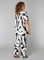 COLLETTA shirt zwart wit travel prin