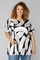COLLETTA shirt zwart wit travel prin