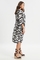 Mat Fashion jurk zwart wit print