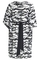 Mat Fashion jurk zwart wit print