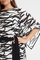 Mat Fashion jurk zwart wit print