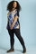 ZHENZI shirt print voor V hals