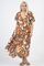 Curviss jurk wijd Vhals print
