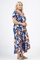 Curviss jurk wijd Vhals print