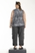 Gozzip Black singlet streep print