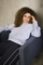 ZHENZI streep sweaterbroek met bies