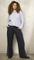 ZHENZI streep sweaterbroek met bies