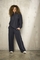 ZHENZI streep sweater trui rits