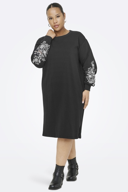 ONLY midi jurk borduur