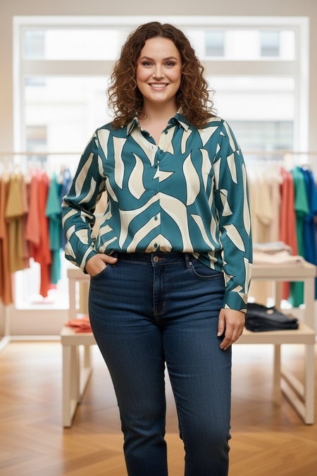 VERO MODA eco shirt abstracte print