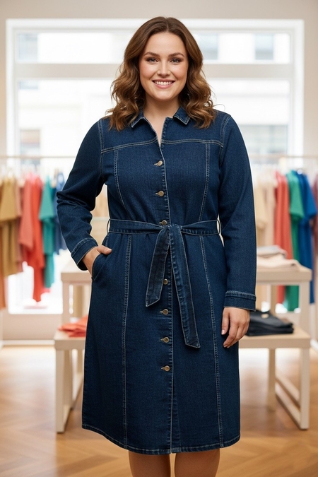 VERO MODA curve JEANS jurk