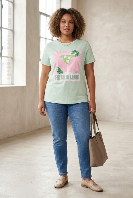 ONLY eco T-shirt ronde hals print
