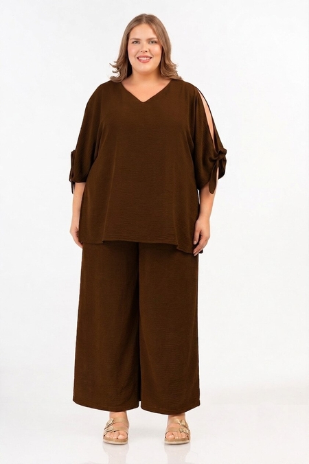 Curviss blouse open mouw