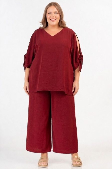Curviss blouse open mouw