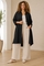 ZHENZI lange uni blouse 3/4 mouw