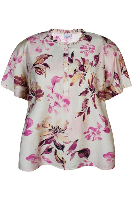 ZHENZI blouse korte mouw