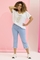 ZHENZI denim broek strepen