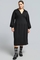Mat fashion jurk wijde pofmouw