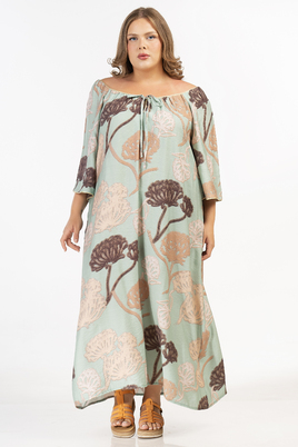 Curviss jurk wijde hals