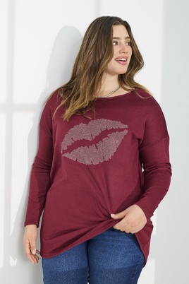 ONLY tuniek MALBA glans opdruk