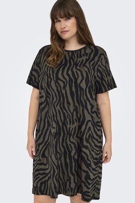 ONLY ECO midi jurk dierenprint